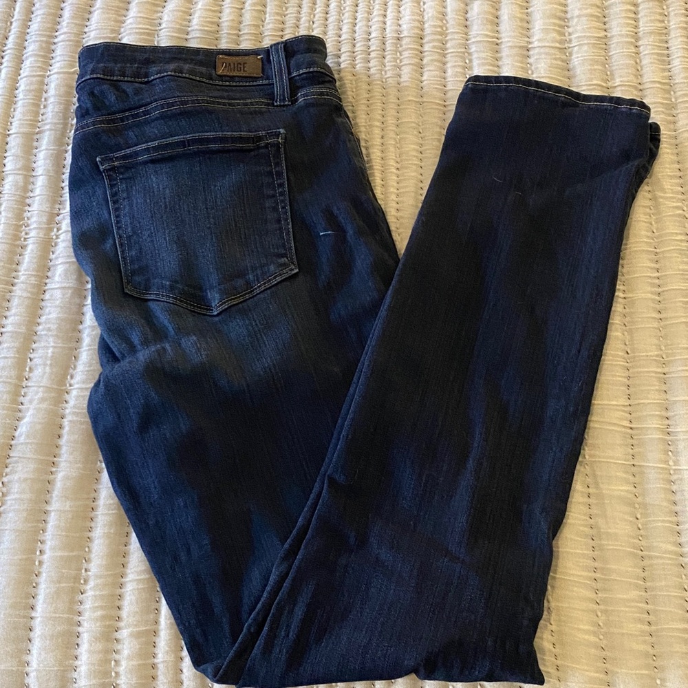 PAIGE Women's Dark Blue Skinny Jeans